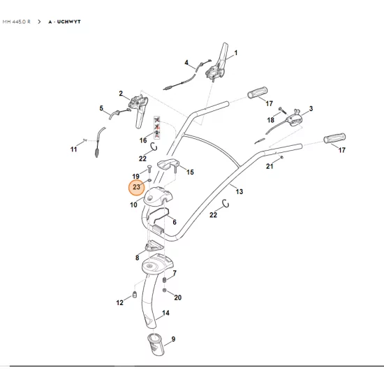 STIHL Glebogryzarka MH445.0  podkładka Nord Lock X10 9488 630 0200